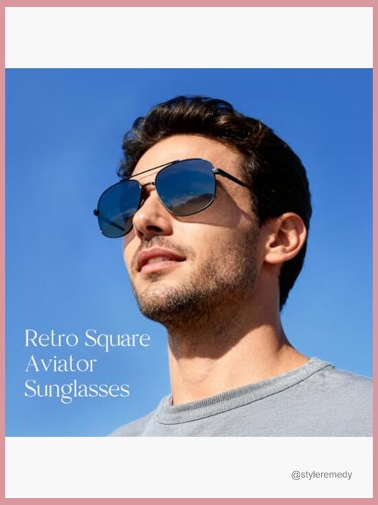 Metal Frame Polarized Sunglasses UV400 Protection Oversize Aviator main image 6